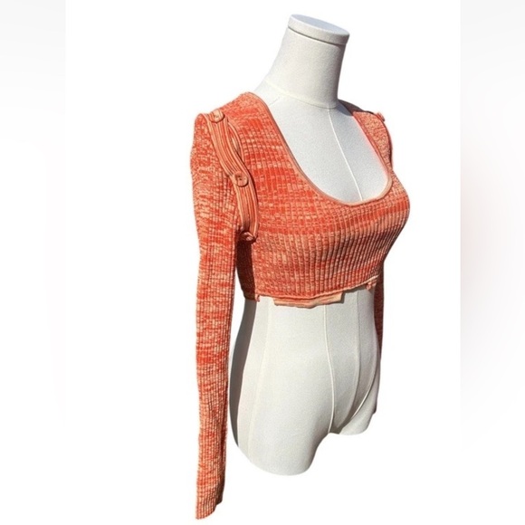 Christopher Esber Deconstructed Orange Knit (No Tie) Crop Top Small - Picture 3 of 13